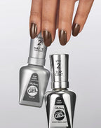 Sally Hansen Miracle Gel, Been There, Dune That, Long Lasting, Gel-Like Formula, No UV Lamp Needed, Opaque, Shiny Brown Nail Polish