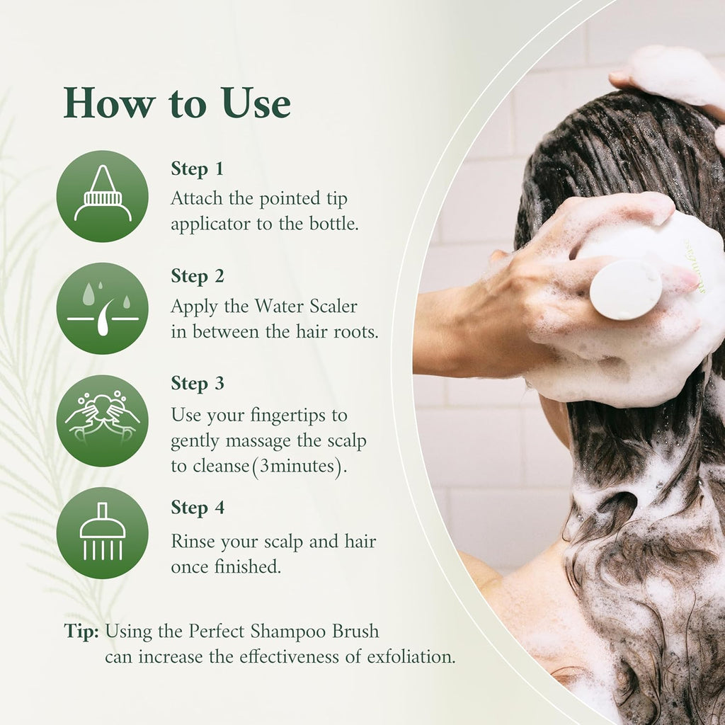 Tea Tree Scalp Water Scaler | Exfoliator for Itchy Dry Flaky Scalp, Buildup Remover, Treatment for Excess Sebum Oily Greasy Hair | Korean Hair Care Products, Refill 16.9 fl oz