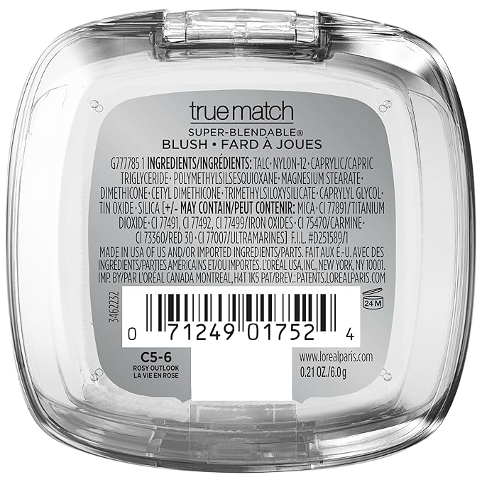 L'Oreal Paris True Match Super-Blendable Powder Blush, Rosy Outlook, 0.21 Oz (Packaging May Vary)