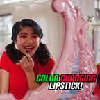 Miraculous Ladybug Cosmetic Lipstick Set - 7 Fruit Scented Color-Changing Lipsticks for Kids - Transforming Lipsticks Turn Pink - Magic Lipsticks Gift Set - Safe & Fun Makeup Kit