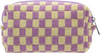 Pazimiik checkered makeup bag for