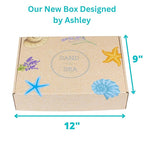 Birthday Gift Baskets for Women, Handmade Ocean Gift Box, Natural Relaxing Spa Self Care Package for Women 13 Pc, Spa Gifts for Woman, Gift Basket for Her, Birthday Box (Ocean Dream)