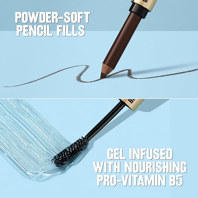 Revlon ColorStay Brow Fantasy, All In One Eyebrow Powder Pencil with Shaping Clear Gel, Gel Infused with Panthenol, Smudge-proof, 16HR Visibly Full Brows, 001 Ash Blonde