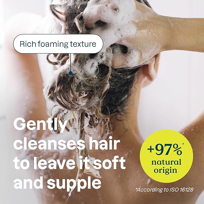 ATTITUDE Volume and Shine Hair Shampoo for Sensitive Dry Scalp, EWG Verified, Soothing Oat, Thin Hair, Naturally Derived Ingredients, Vegan Plant-Based, Unscented, Refillable Aluminum Bottle, 16 Fl Oz