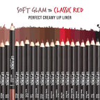 Professional Slim Lip Pencil, Creamy Soft Lip Liner, Smooth Long-Lasting Rich Lip Color, Natural Lip Makeup, Water-Resistant Lip Crayon (Soft Brown)