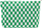Pazimiik knitted checkered makeup bag