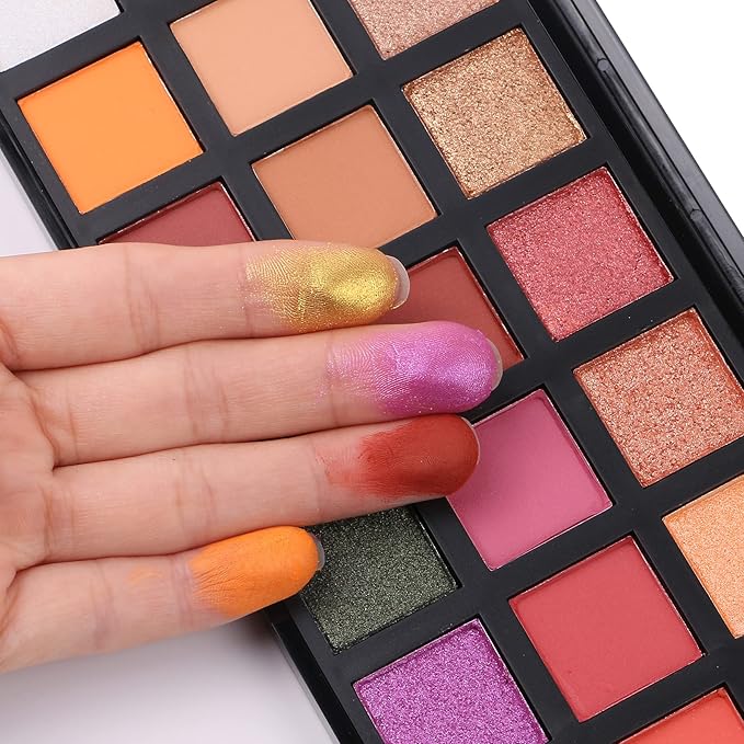 Matte Eyeshadow Palette, Nude Eyeshadow Palette Makeup Set, Matte Shimmer High Pigmented Blending Powder Velvet Texture Eye Shadow Kit