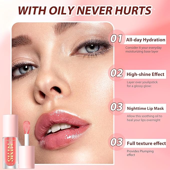 Jolilab Lip Oil, High Shine Hydrating Lip Oil, High