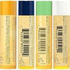 Burt's Bees Holiday Gift, 4 Lip Balms Stocking Stuffer, Assorted Mix Set, Classic Beeswax, Vanilla, Cucumber Mint & Coconut And Pear