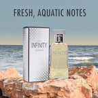 Novo Infinity for Women - 3.4 Fluid Ounce Eau De Parfum Spray Refreshing Mix of Citrus Floral & Musk Fragrances Smell Fresh All Day Long Lovely Gift Occasions