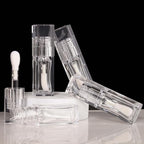 COSIDEA 18pcs Empty 6ml Square Clear PETG lip gloss tubes big deo foot wand lipgloss tube container for lip oil