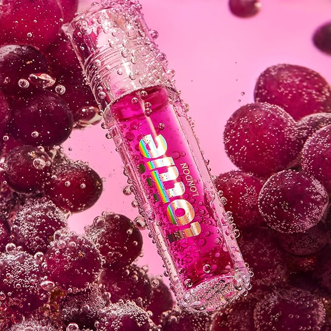 Roller Glaze in Feeling Grape, color changing nourishing lip oil which adapts to the natural pH in your lips