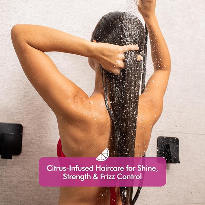 Vitamin B5 Shampoo & Conditioner Bar Set Bundle – Citrus Essential Oils + Argan Oil – Volumizing, Nourishing & Strengthening – Sulfate & Paraben Free – 7.8oz