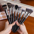 Bueart Design 36Pcs PRO Grade Natural Goat Hair Pony Bristles Makeup Brushes Set with Super Holder Professional-Grade Precision & Luxury Brush for beauty enthusiasts&professionals Makeup Artist