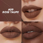 FOCALLURE Ultra Chic Matte Lipstick,Rich Vitamin E Lip Crayon,Lightweight Matte Color without Drying or Fading,Long Lasting Waterproof Lips Makeup,ROSE TAUPE