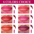 Lip Stain - Lip Stain Peel Off Long-Lasting with Matte Finish Waterproof & Transfer-Proof, Lip Liner Moisturizing & Nourishing Non-Stick Cup Highly Pigmented Color Lip Tint (03 Magenta)