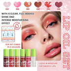 6 Colors Lip Oil Set,Big Brush Head Lip Glow Oil,Moisturizing Shiny Lip Plumping Lip Gloss Oil,Non-sticky Long Lasting Hydrating Tinted Lip Oil for Women