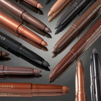 LAURA GELLER NEW YORK Kajal Longwear Kohl Eyeliner Pencil Duo - Deep Black & Smoky Taupe - Caffeine and Vitamin E - Smooth & Blendable Liner - Built-In Sharpener