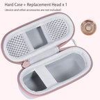 co2CREA Hard Case and Replacement Head Compatible with Finishing Touch Flawless Facial Hair Remover Electric Face Razor for Women (White Case + Replacement Head)