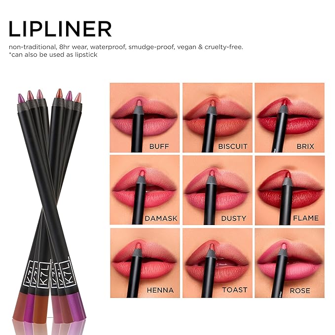 K7L Light Pink Lip Crayon (Vegan) - Waterproof and Smudge-Proof Rose