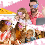 Newcotte 12 Pcs Eye Patch for Kids Girls Boys Reusable Eye Patch for Glasses over the Lens Colorful Eye Patch Toddler Eye Patch Adorable Kids Eye Patches Assorted Eye Patch Cover (Butterfly)