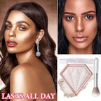 Face Glitter Blush Shimmer Waterproof Highlighter Blusher Powder,Facial