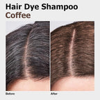 Hair Dye Shampoo, Gray Hair Coverage Dye Shampoo, Hair Color Shampoo for All Hair Types, Champu Para Canas, Suitable for Home and Salon (Coffee)