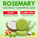 Rosemary Shampoo and Conditioner Bar Set 3 - Hair Growth, Regrowth, and Anti Hair Loss - Natural Solid Shampoo Bars for Women with Straight, Curly Hair for Thinning, Thickening Sulfate & Silicone free