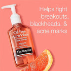 Neutrogena Oil-Free Pink Grapefruit Pore Cleansing Acne Wash and Daily Liquid Facial Cleanser with 2% Salicylic Acid Acne Medicine and Vitamin C, Twin Pack, 9.1 fl. oz, 2 Pack