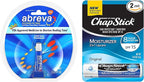 Abreva 10 Percent Docosanol Cold Sore Treatment, Fever Blister and Cold Sore Cream - 0.07 oz plus ChapStick Moisturizer Original Lip Balm - 0.15 oz Value Pack