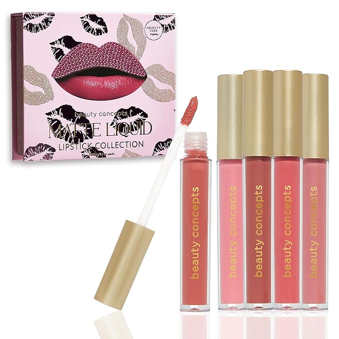 Beauty Concepts Lip Gloss Collection – Shimmering, Glossy Lip Makeup Set for a Radiant Finish, Pink