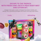 Fine Fragrance Body Mist & Body Splash Gift Set – Luxury Self-Care Combo for Women and Girls (Passion Fruit, Warm Vanilla, Mango Pear, Rose Soap) Mother’s Day Gift for Mom