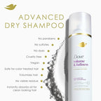 Dove Dry Shampoo for 2 Count for Oily Hair Volume & Fullness for Refreshed Hair 5 oz
