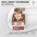 L’Oreal Paris Excellence Universal Nudes Permanent Hair Color, Ammonia Free Hair Dye for Gray Hair Coverage, 7N Natural Dark Blonde, 1 Hair Dye Kit