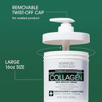 Advanced Clinicals Collagen Cream W/Hyaluronic Acid Face Moisturizer + Collagen Body Cream 2pc Skincare Set For Women & Men To Reduce Appearance Of Wrinkles, Fine Lines, & Uneven Skin Tone, 2pc Set