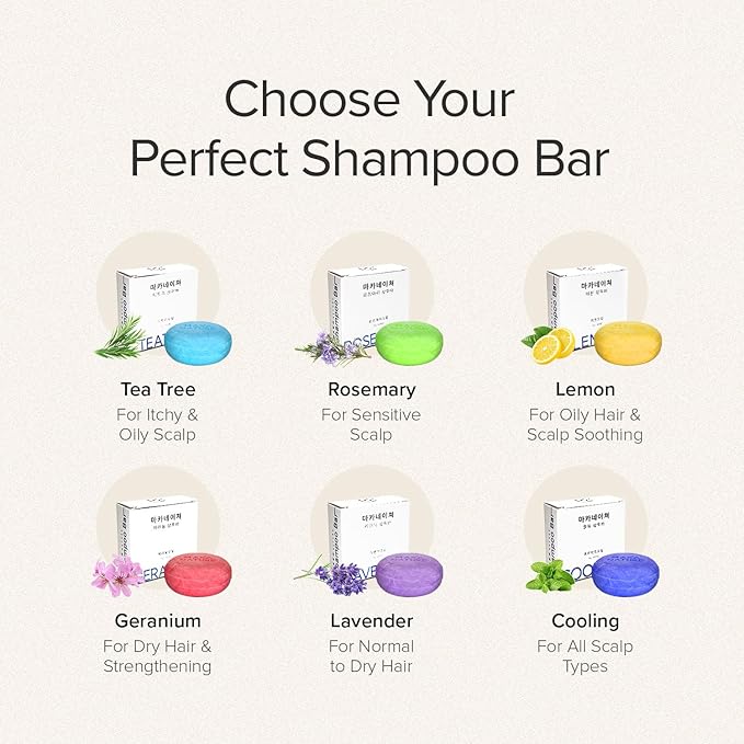 Maka Nature Low-Carbon Shampoo Bar | Korean K-Beauty Haircare with Natural Ingredients for Scalp & Hair Types | Vegan, Eco-Friendly, pH balanced, 3.35oz (Lemon)