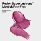 Revlon Super Lustrous Lipstick, Creamy Formula For Soft, Fuller-Looking Lips, Moisturized Feel, Iced Amethyst (625), 0.15 oz