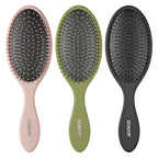 Conair Detangling Hair Brush 3PK - For wet and dry hair - curly hair brush - hair brushes for women - detangler brush - hair brushes for women - Evergreen, Blush Pink, Black Assorted