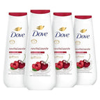Dove Body Wash Revitalizante Cherry & Chia Milk 4 Count for Renewed, Healthy-Looking Skin Gentle Skin Cleanser with 24hr Renewing MicroMoisture 20 oz