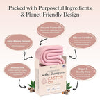 Kitsch Castor Oil Shampoo Bar Soap - Hydrating & Moisturizing Hair Care - Organic Castor Oil Solid Shampoo for Hair Growth & Scalp Nourishment - Silicone & Paraben-Free, Vegan, Made in USA - 3.2oz