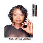 Zesh Cocoa Shine Lip Gloss - Enriched with antioxidant vitamin E and natural vanillin extract, 7g, Made in Canada