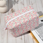 Soidram floral makeup bag quilted