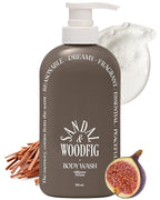 ODID Milk in Cera Perfume Body Wash - Korean Moisturizing Body Cleanser for All Skin Types - Cozy Wood & Fig Scent- with Milk Protein and Ceramide, 16.9 fl.oz.