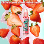 Lip Smacker Rolly Lip Gloss, Classic Roller-Ball Design for a Cooling Sensation, Hydrating & Moisturizing Shine - Strawberry