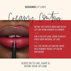 Runway Rogue Designer Liner Lip Pencil, Matte Crimson Dark-Red Lip Liner Pencil and Lip Liner Sharpener, ‘In the Press’
