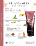 Melanie Mills Hollywood Gleam Body Radiance All In One Makeup, Moisturizer & Glow For Face & Body - Deep Gold, Mini 1 fl.oz.