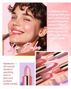 Tinted Lip Balm, Flower Lipstick Tinted Lip Gloss Long Lasting PH Lipstick, Color Changing Lipstick Natural Chapstick, Glitter Pink Shade Lipstick, Pink Flower