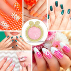 Resin Nail Art Palette, Nail Art Painting Mixed Color Palette Bow Decorated Nail Art Display Board with Pearls Nail Art Supplies Makeup Foundation Mixing Palette Manicure Tool