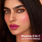 Boobeen Highly Pigmented Lip Gloss Liquid Lipstick, Multi-Use Lip and Cheek, Lightly Tinted, Lip Stain Long-Lasting, Non-sticky Matte Lips and Cheeks Color