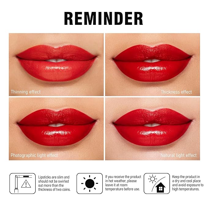 MAKI YIKA Moisture Berry Red Lipstick for Women Hydrate Lip Gloss for Dry Cracked Lips Weightless Glossy Lip Color Juicy Finish,MA057 Yummy Berry